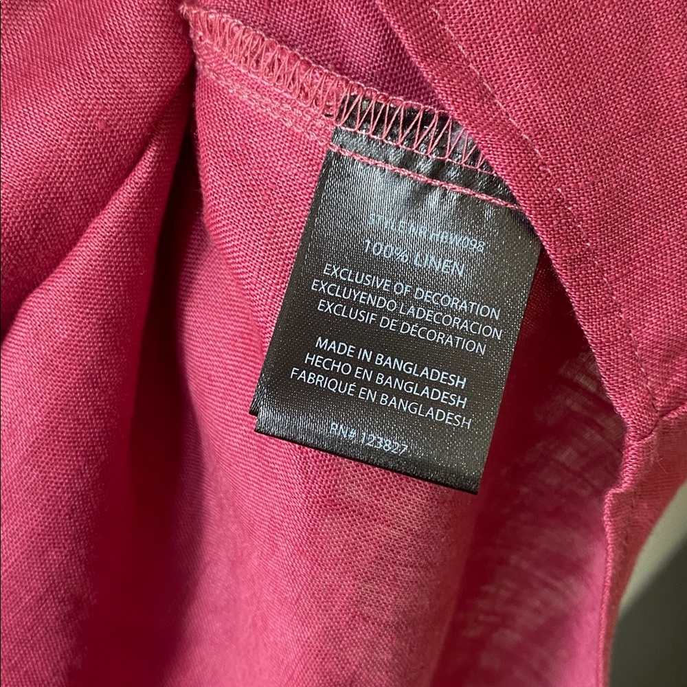 Harve Benard Pure Linen Blush Red Sleeveless Tank Top NWTs - Picture 10 of 10